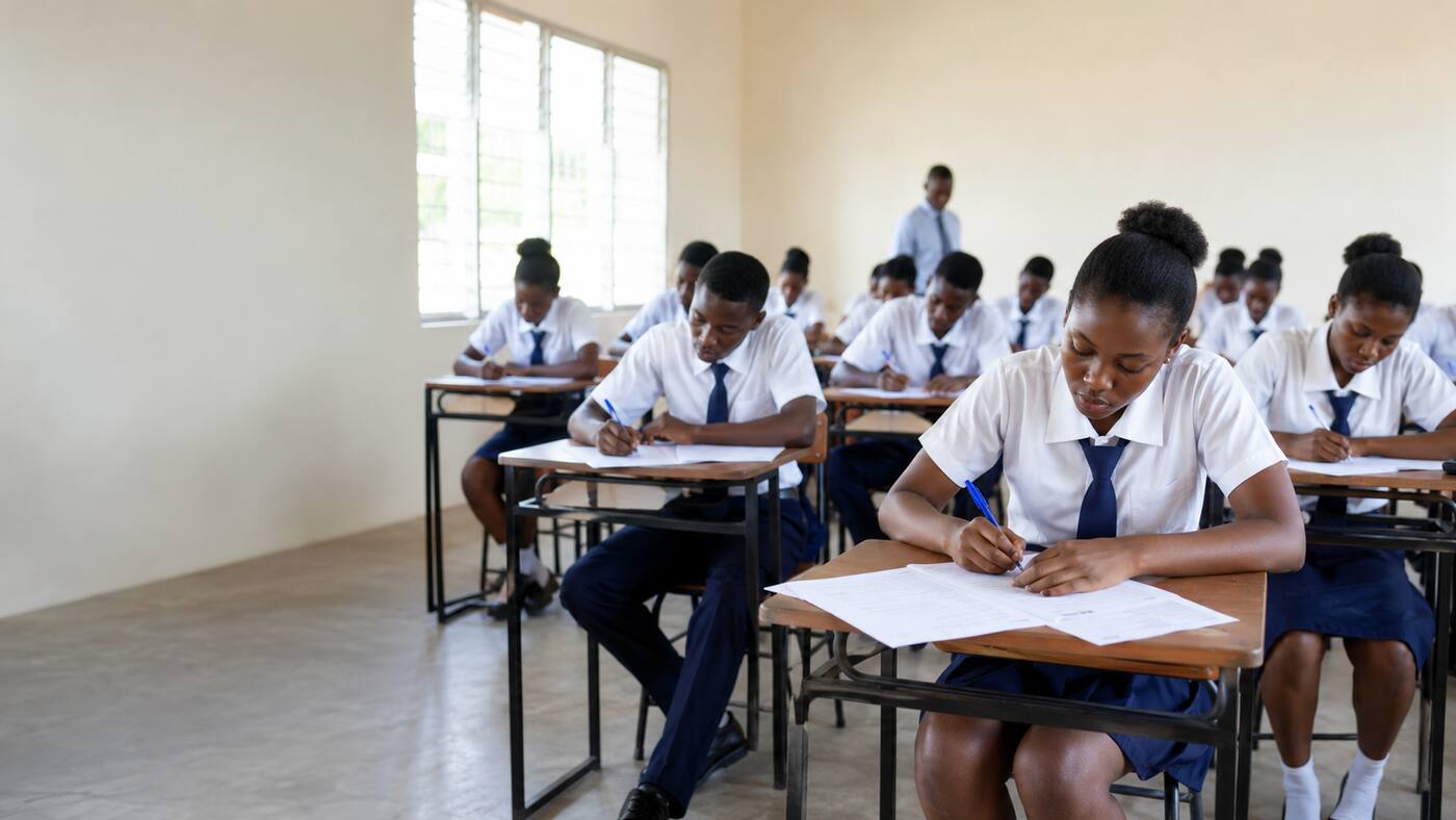 Ghanaian senior high students preparing for WASSCE